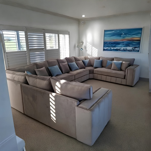 Shape corner sofa beige - u-shape,