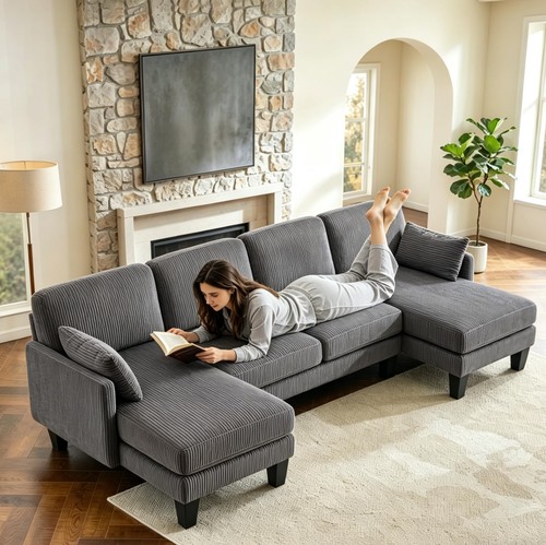 108 shaped modern couches - u-shaped,