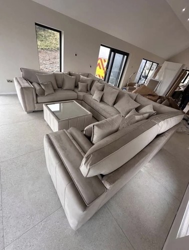 Shape corner sofa beige - u-shape,