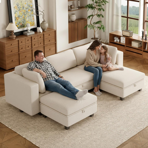 Shaped modular sectional - u,