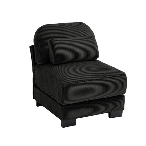 Armless corduroy sofa with - armless,