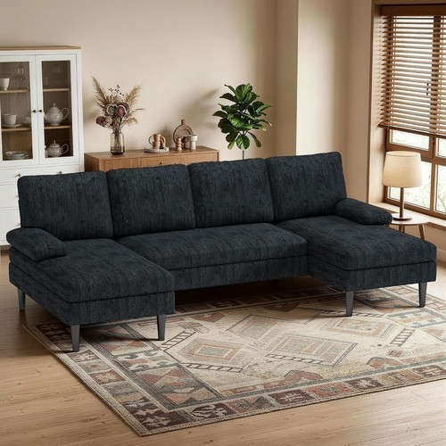 Versatile shaped couch with - u-shaped,