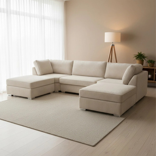 Modern shaped cream jumbo - u-shaped,
