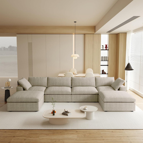 Shaped cloud sectional couch - sectional,